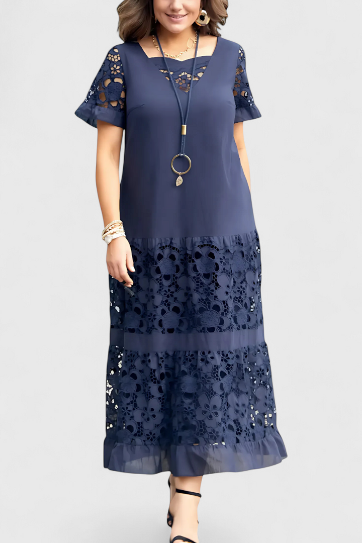 Marquise Midi Suknelė su Išraiškingu Drapiravimu