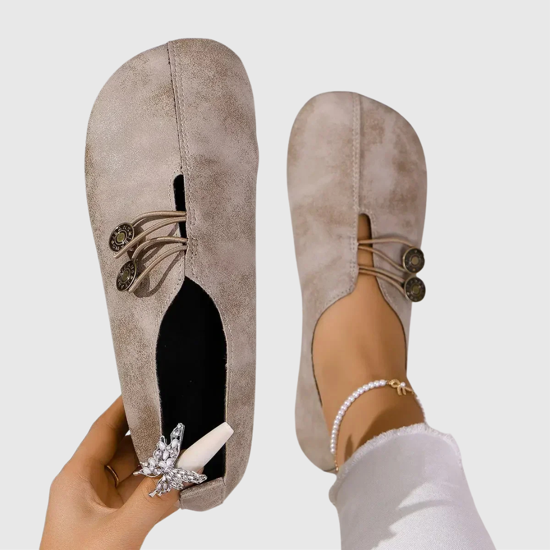 Lydia | Minkšti zomšo ortopediniai šlepetės moterims