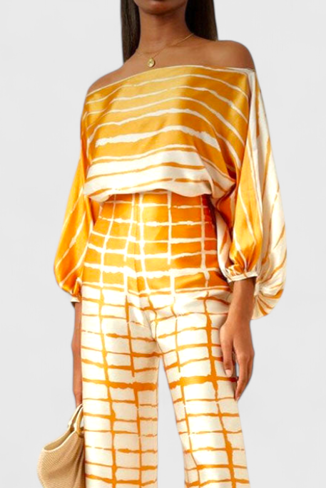 Sybella Dviejų Dalių Komplektas su Atvirais Petnešomis ir Platomis Batai