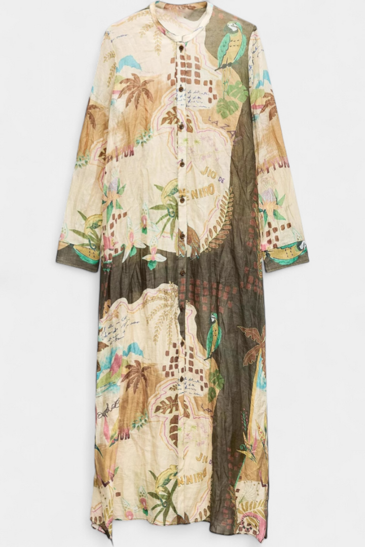 Melvina Koordinuotas Lino Komplektas su Laiko Patikrintu Stiliumi