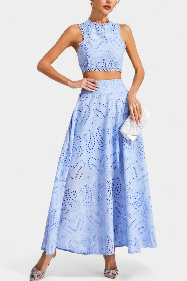 Danitza Romantiškas Gėlių Nėrinių Komplektas